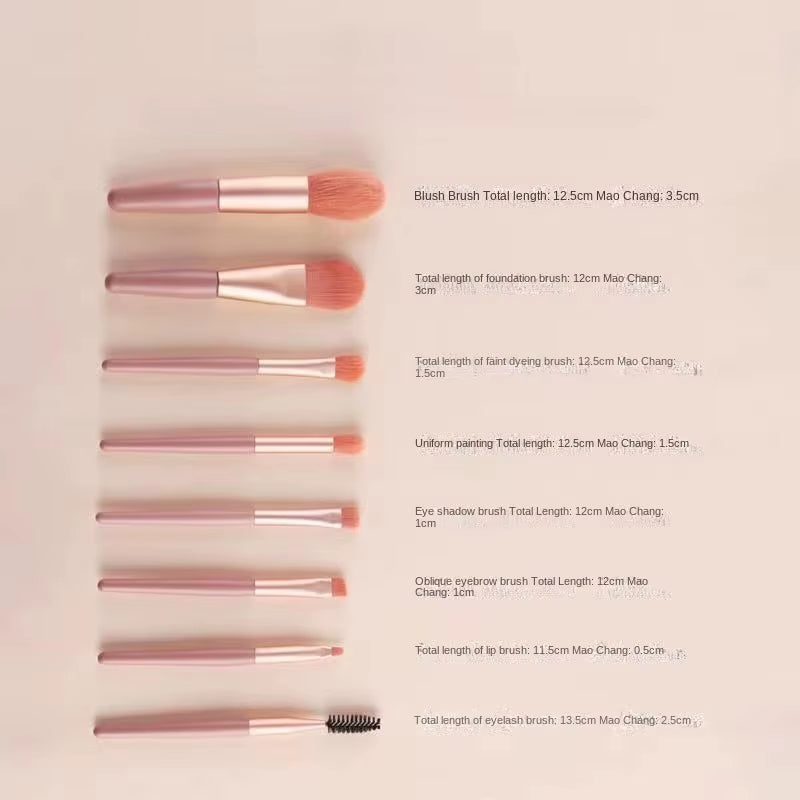 8Pcs Professional Makeup Brushes Set Cosmetic Powder Eye Shadow Foundation Blush Blending Concealer Beauty Make up Tool Brushes