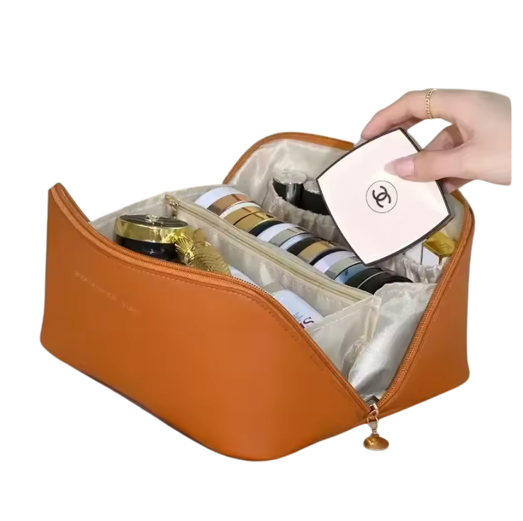 trousse de Maquillage en Cuir
