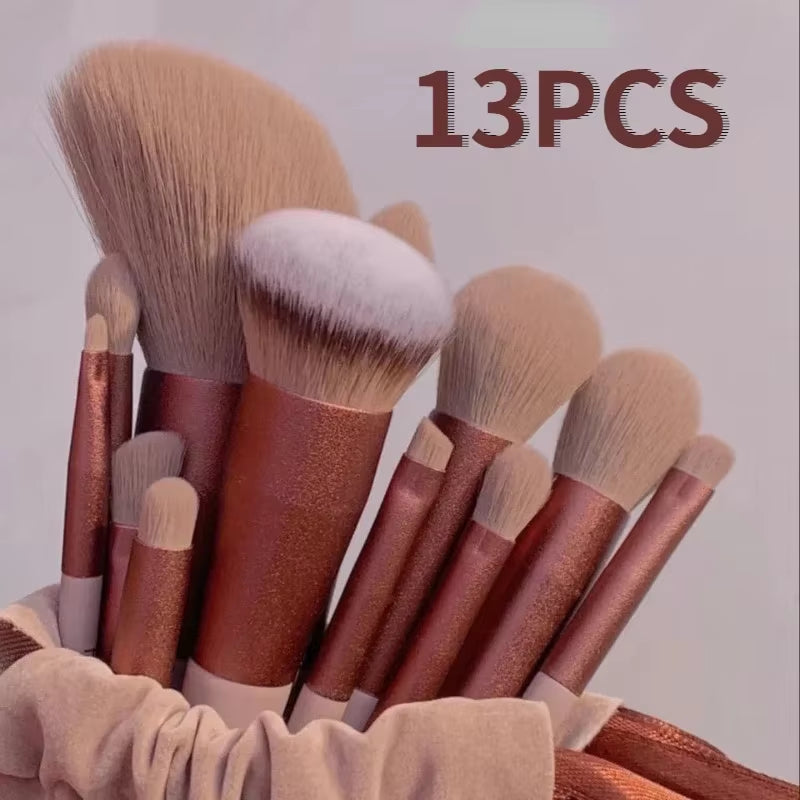 13Pcs Makeup Brushes Cosmetic Full Set 3 Colors Soft Hair Female Make up Tools Foundation Brush Eyeshadow Complete Kit