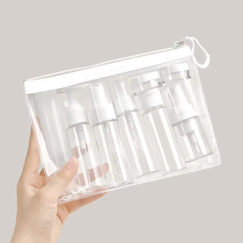 Travel Makeup Cosmetic Face Cream Pot Bottles Transparent Plastic Travel Accessories Empty Make up Container Bottle