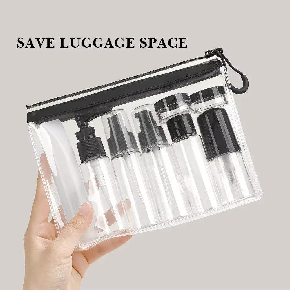 Travel Makeup Cosmetic Face Cream Pot Bottles Transparent Plastic Travel Accessories Empty Make up Container Bottle