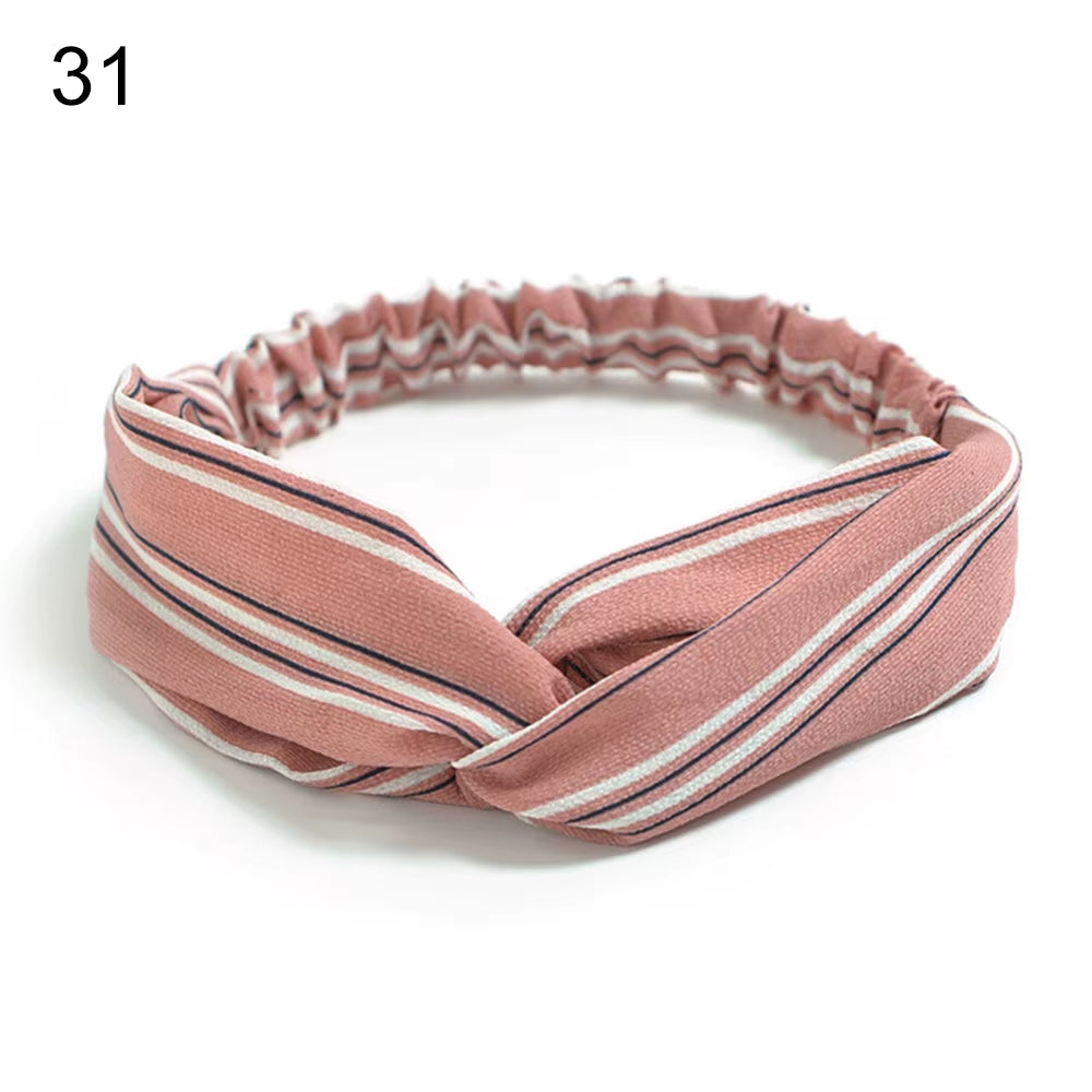 New Fashion Women Girls Bohemian Hair Bands Print Headbands Vintage Cross Turban Bandage Bandanas Hairbands Hair Accessories