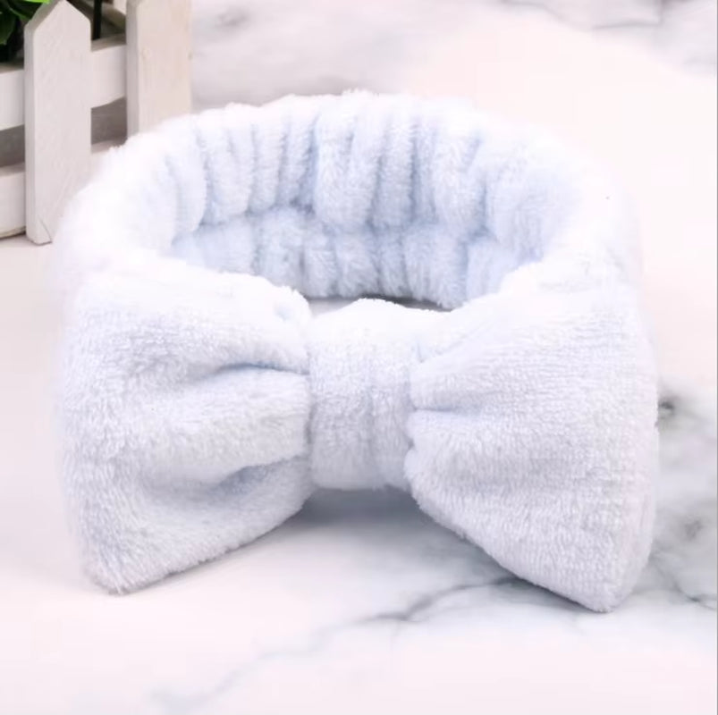 Eyelashes Extension Spa Facial Headband Pink Red Color Headbands Headwear Hair Bands Wash Face Bow Hairbands for Women Girls
