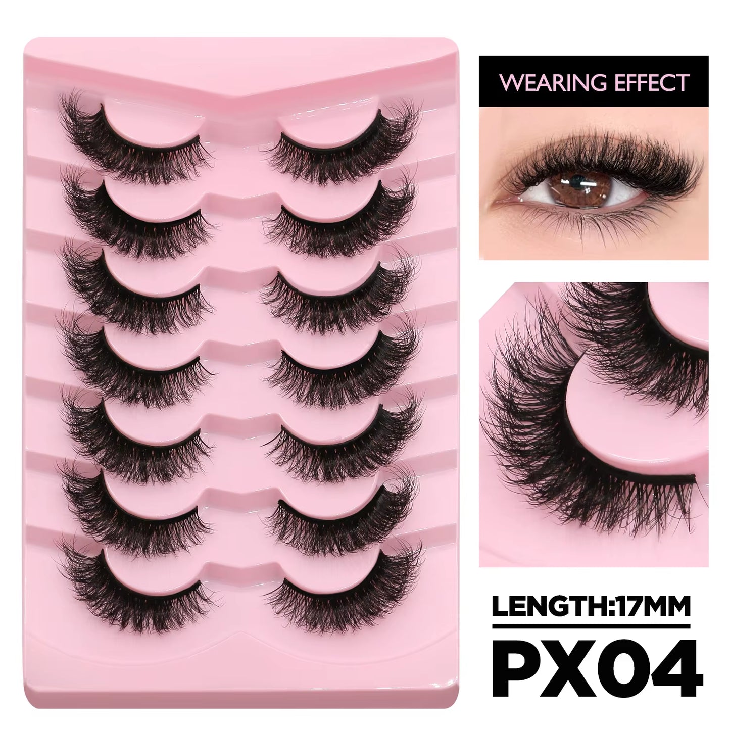 Cat Eye Eyelashes 3D Natural False Lashes Look Natural Faux Mink Lashes Winged End Eye Elongated Lash Extension Makeup