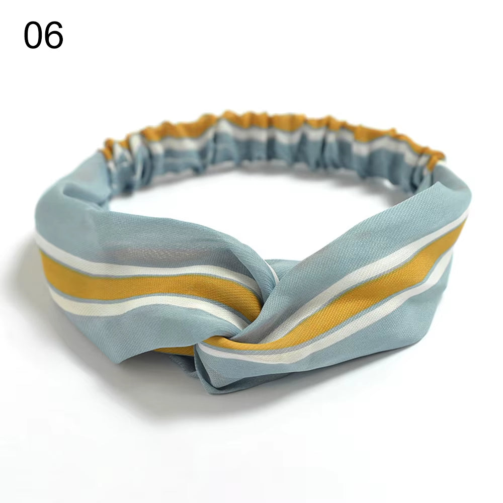 New Fashion Women Girls Bohemian Hair Bands Print Headbands Vintage Cross Turban Bandage Bandanas Hairbands Hair Accessories