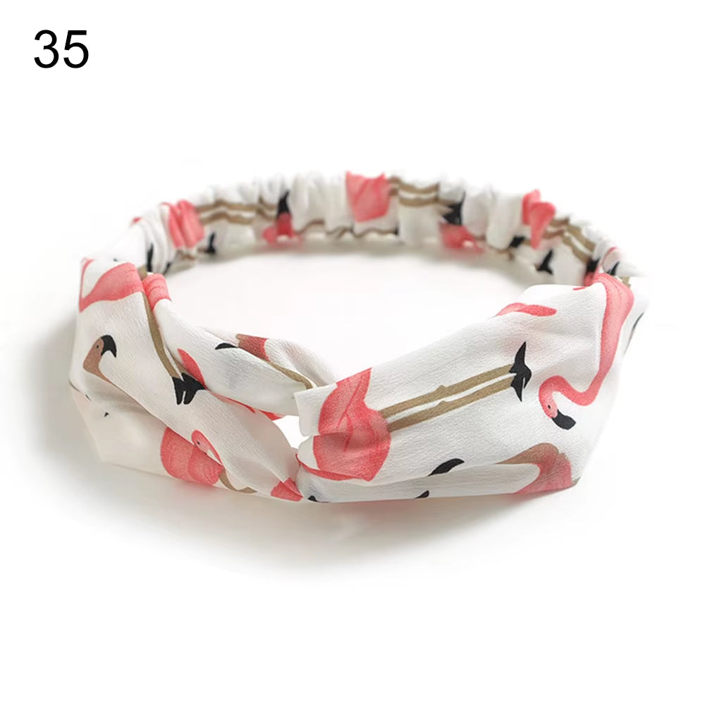 New Fashion Women Girls Bohemian Hair Bands Print Headbands Vintage Cross Turban Bandage Bandanas Hairbands Hair Accessories
