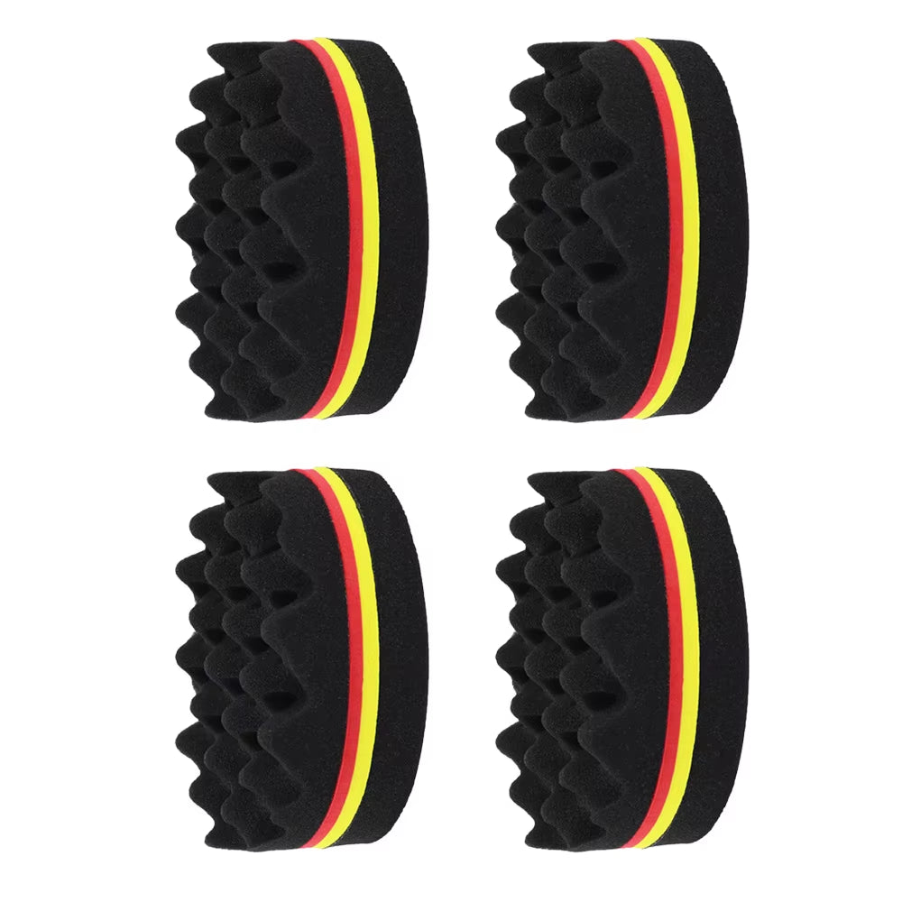 Hair Brush Sponge Barber Oval Double Side Magic Twist Hair Brush Breathable Perm Styling Brush Salon Curl Brush for Hair Styling