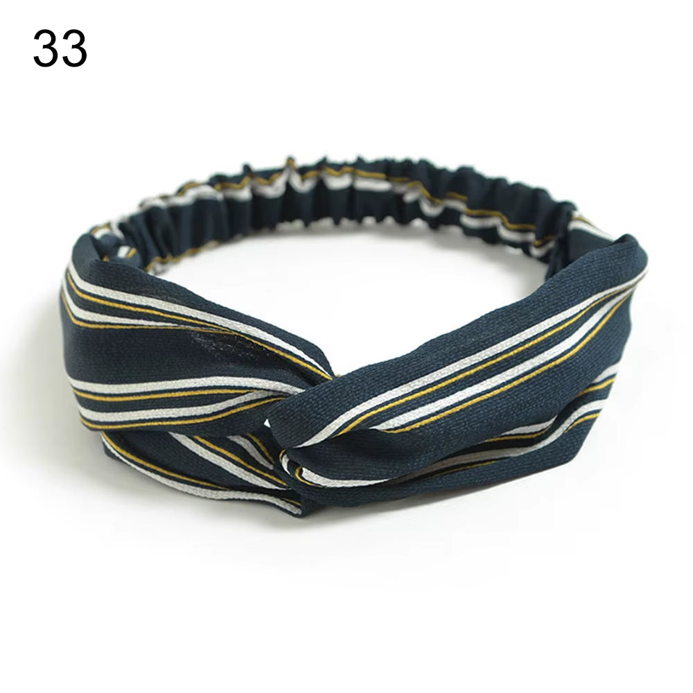 New Fashion Women Girls Bohemian Hair Bands Print Headbands Vintage Cross Turban Bandage Bandanas Hairbands Hair Accessories