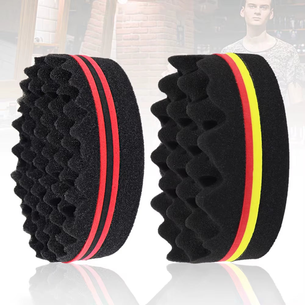 Hair Brush Sponge Barber Oval Double Side Magic Twist Hair Brush Breathable Perm Styling Brush Salon Curl Brush for Hair Styling