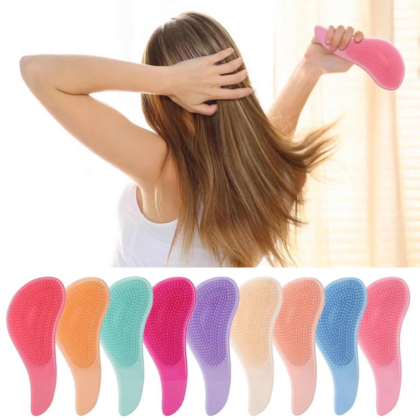 Magic Handle Detangle Hair Comb anti Static Massage Hair Brush Tangle Shower Massage Hairbrush Comb Salon Woman Hair Accessories