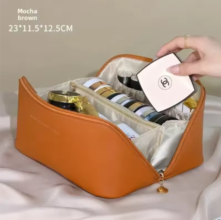 trousse de Maquillage en Cuir