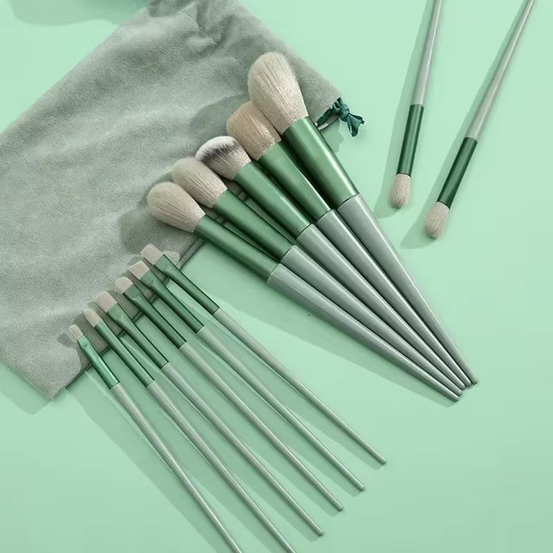 13Pcs Makeup Brushes Cosmetic Full Set 3 Colors Soft Hair Female Make up Tools Foundation Brush Eyeshadow Complete Kit
