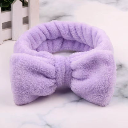 Eyelashes Extension Spa Facial Headband Pink Red Color Headbands Headwear Hair Bands Wash Face Bow Hairbands for Women Girls