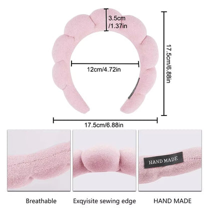 Hair Band Wash Face Shower Cloud Sponge Hair Band Makeup Removal Band Hair Bubble Soft Headband Popular in Europe and America