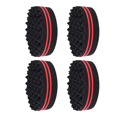 Hair Brush Sponge Barber Oval Double Side Magic Twist Hair Brush Breathable Perm Styling Brush Salon Curl Brush for Hair Styling