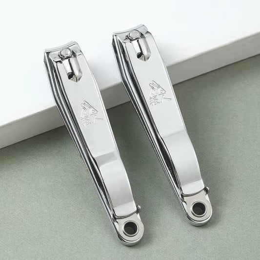 Stainless Steel Nail Cutter with Nail File Flat Clipper Fit for Big Size Fingernail Toenail Tips Cutter Trimmer Nail Care Tool