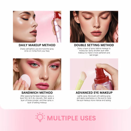 Mattifying Waterproof Setting Spray Glossy Matte Base Makeup Control Oil Non-Sticky Waterproof Make-Up Fixer Spray for All Skin