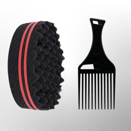Éponge à Coiffer Double Face – Twist & Curl