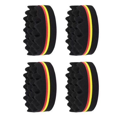 Hair Brush Sponge Barber Oval Double Side Magic Twist Hair Brush Breathable Perm Styling Brush Salon Curl Brush for Hair Styling