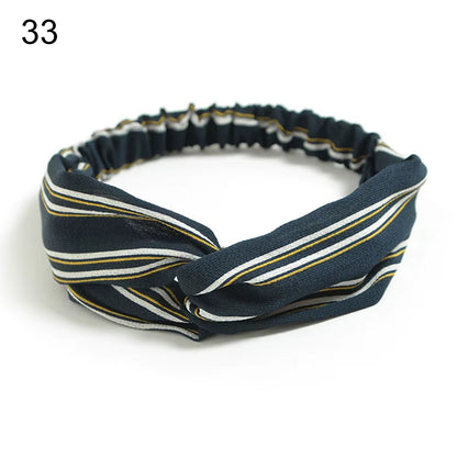 New Fashion Women Girls Bohemian Hair Bands Print Headbands Vintage Cross Turban Bandage Bandanas Hairbands Hair Accessories