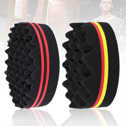 Hair Brush Sponge Barber Oval Double Side Magic Twist Hair Brush Breathable Perm Styling Brush Salon Curl Brush for Hair Styling
