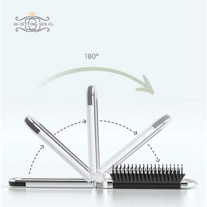 1Pc Mini Hair Brush Folding Massage Comb Head Massage Anti-Static Portable Travel Hair Brush Girl Hair Combs with Mirror