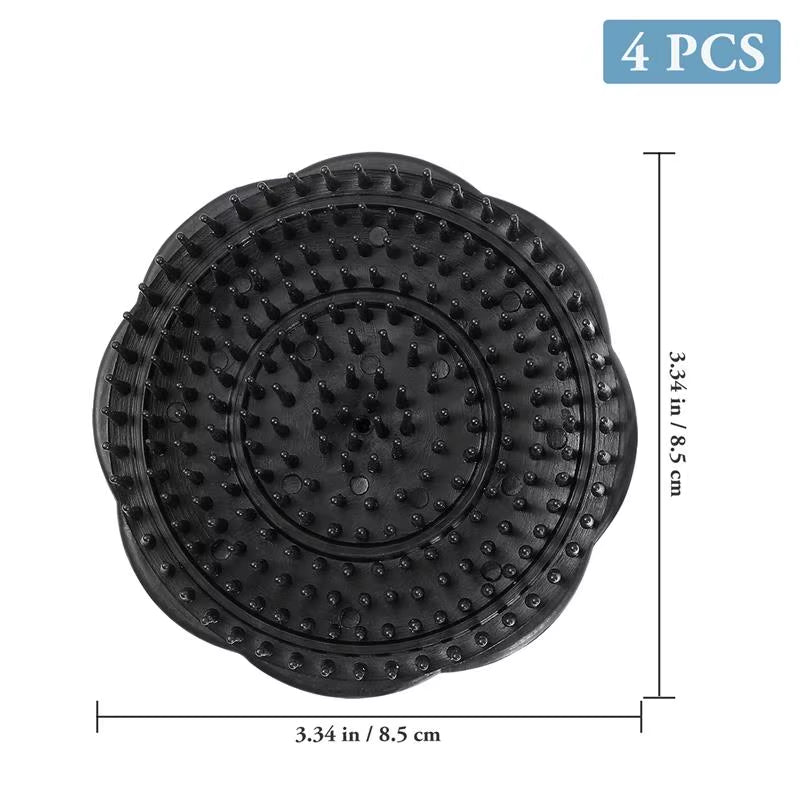 4Pcs Hair Shampoo Brush Scalp Care Hair Cleaning Brush Hair Brush Shower Hair Brush Exfoliating Hair Washing Comb Massager